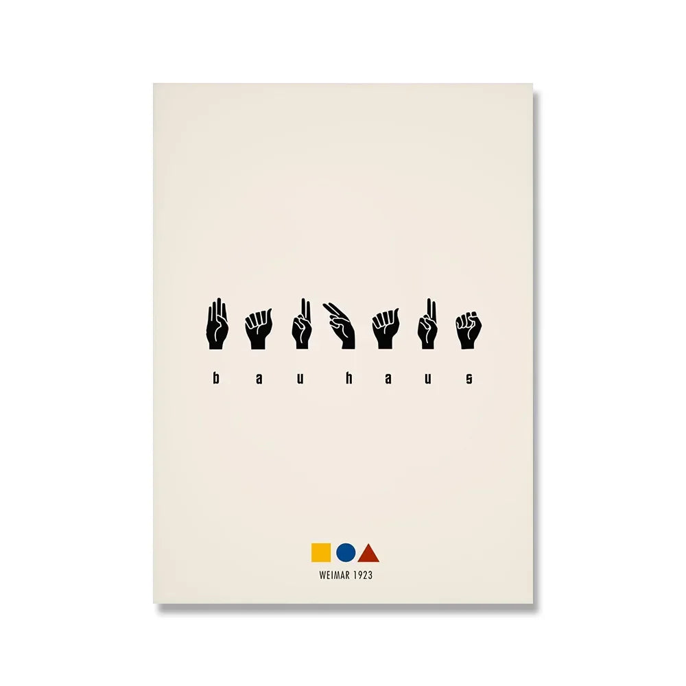 Bauhaus Canvas Wall Art Print Pink Quote Modern Nordic 11 - Tophatter Daily Deals