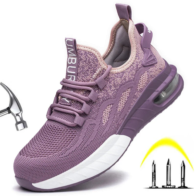 Safety Toe Work Shoes for Men Women (pink) Apparel & Accessories > Shoes > Athletic Shoes - Tophatter Daily Deals