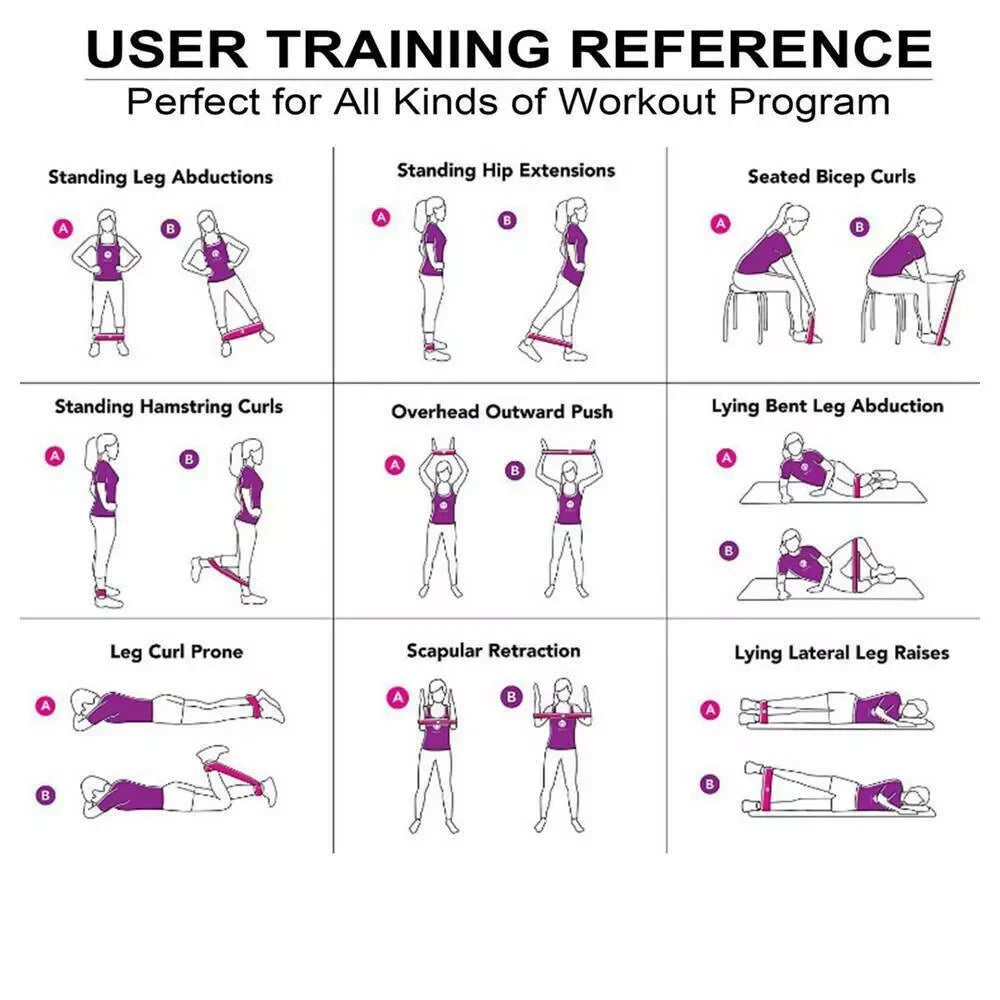 Resistance Bands Set TPE Workout Bands Home Fitness - Tophatter Daily Deals