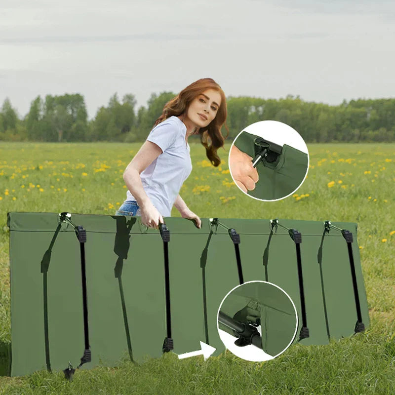 Portable Camping Cot Compact Folding Bed Green Camping & Hiking - Tophatter Daily Deals