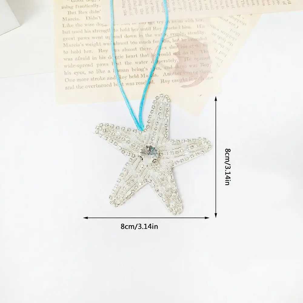 Coconut Tree Sequin Patch Keyring Bag Pendant Handmade White starfish - Tophatter Daily Deals