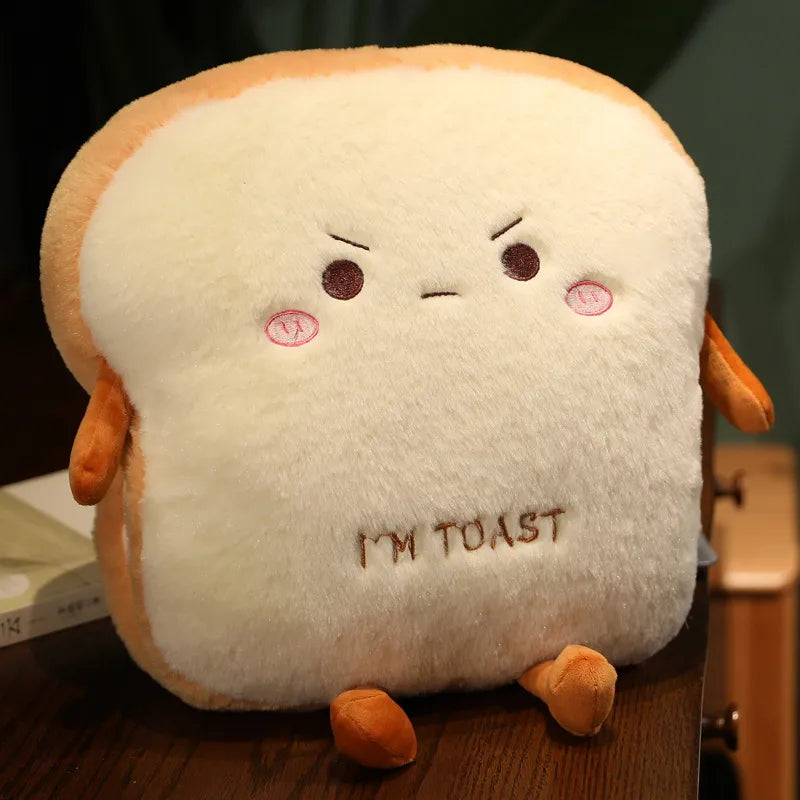 35cm Plush Bread Pillow Cute Toast Soft Warm Hand Cushion Loaf Stuffed Toy Plushie Food - Tophatter Daily Deals