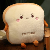 35cm Plush Bread Pillow Cute Toast Soft Warm Hand Cushion Loaf Stuffed Toy Plushie Food - Tophatter Daily Deals