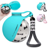 2-in-1 Portable Dog Water Bottle for Small Dogs - Leak-Proof Blue Print Dog Water Bottles - Tophatter Daily Deals