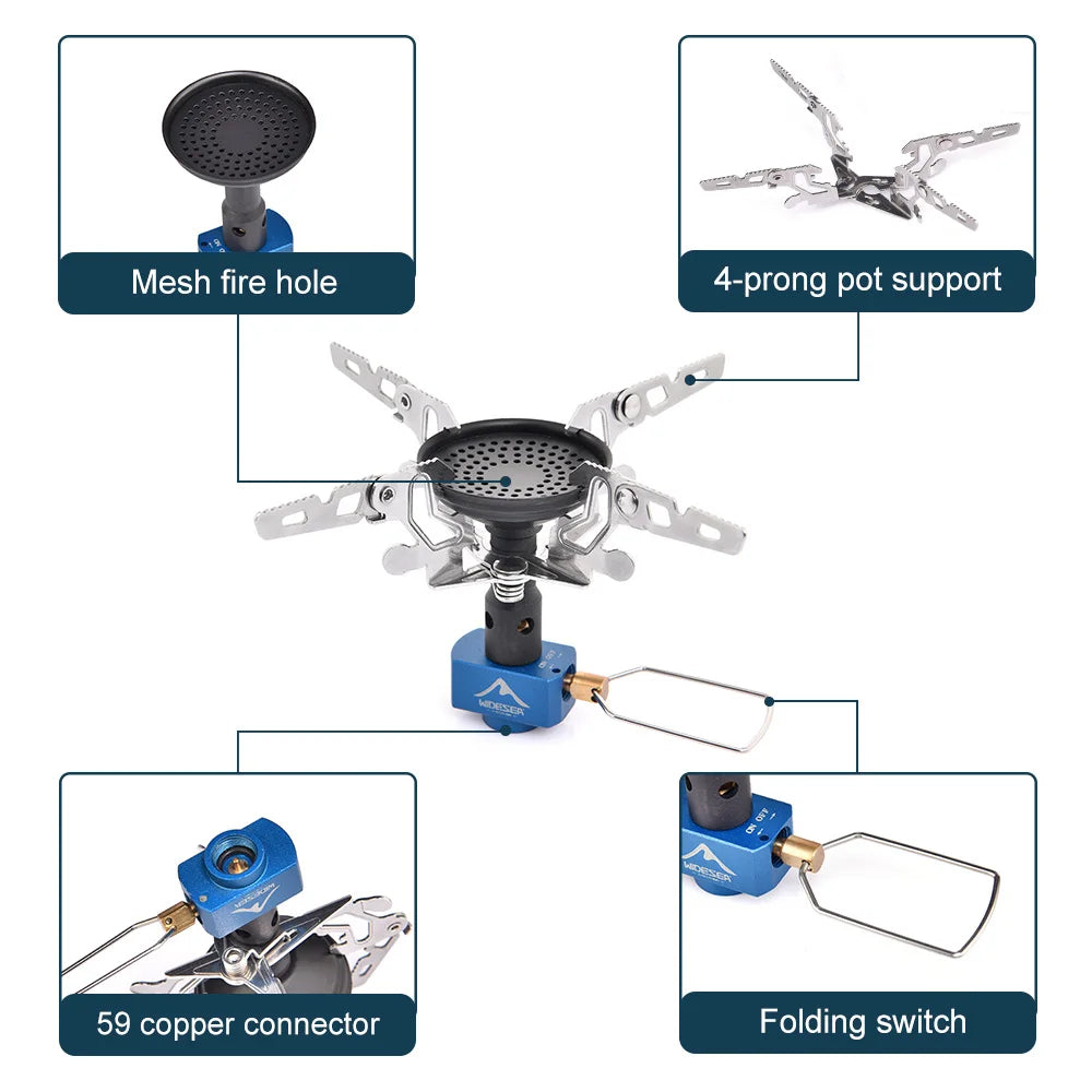 3300W Camping Gas Burner Silver Camp Cooking - Tophatter Daily Deals
