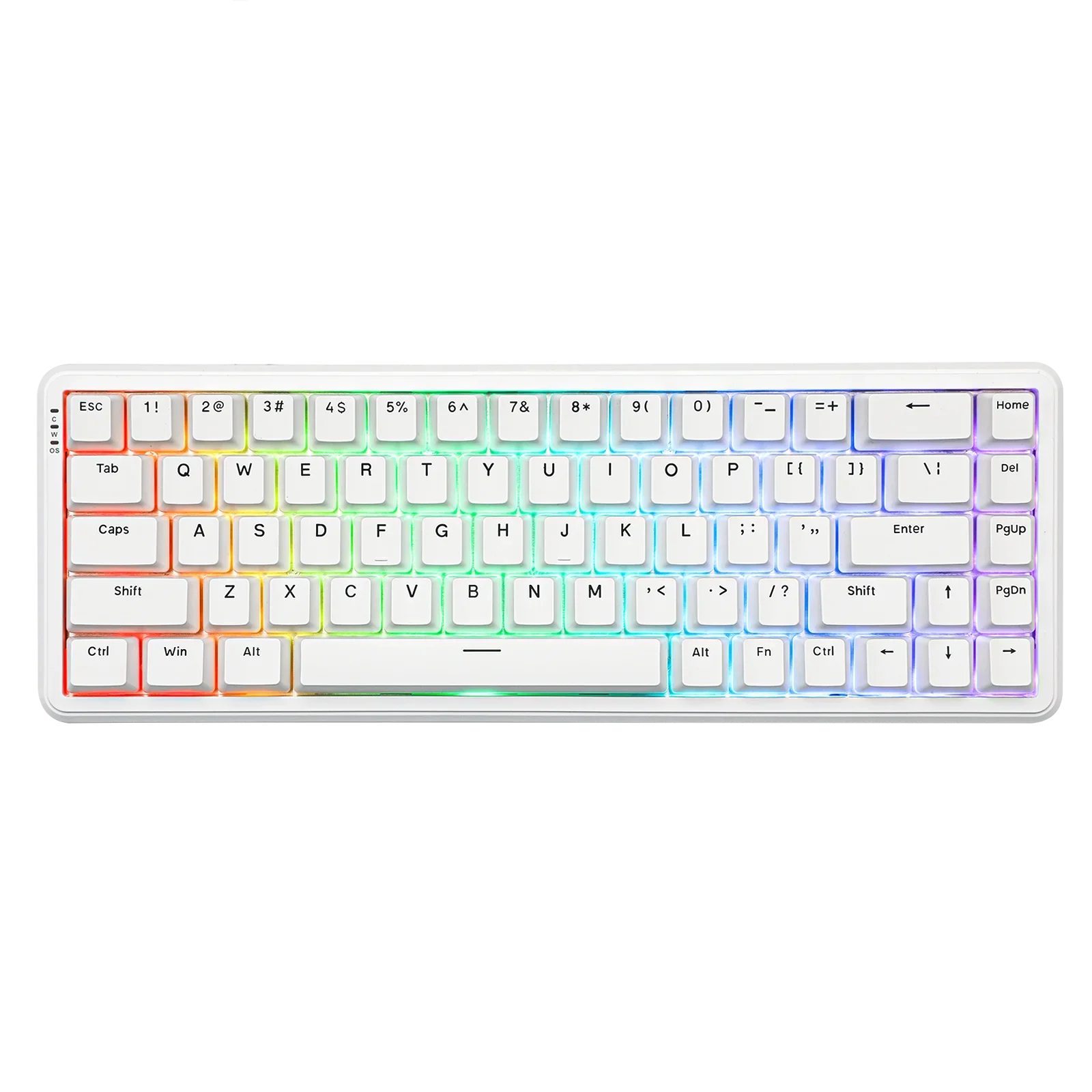 Mechanical Keyboard 68Key Wireless Bluetooth RGB Hall Effect 8-1K-White Magnetic Rice Switch - Tophatter Daily Deals
