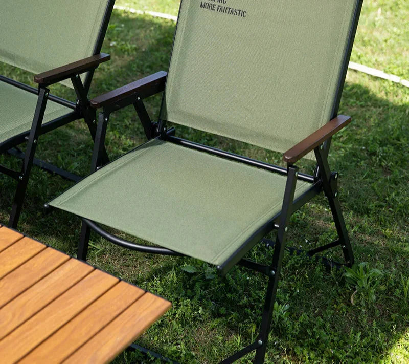 Folding Lounge Camping Chair Kemit Style Green Camp Furniture - Tophatter Daily Deals