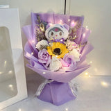 Kawaii Sanrio Kuromi Cinnamoroll Plush Bouquet Kuromi Purple (No LED) Flowers - Tophatter Daily Deals