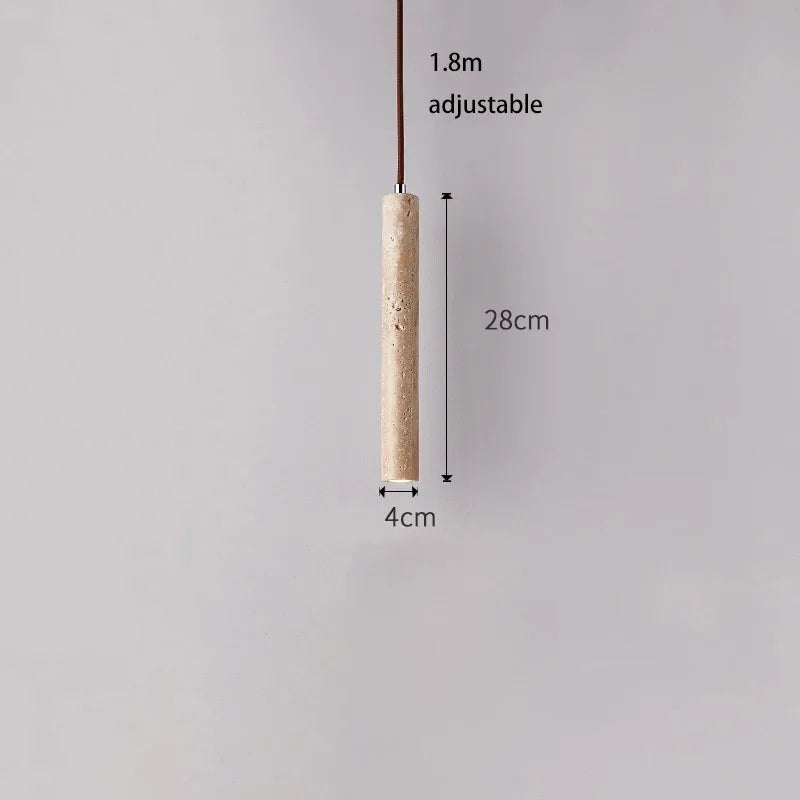 Japandi LED Pendant Lamp Wood Tube Japan Style Bedroom Light 1 - Tophatter Daily Deals