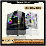 Mini ITX PC Case 240mm Water Cooling MicroATX Chassis - Tophatter Daily Deals