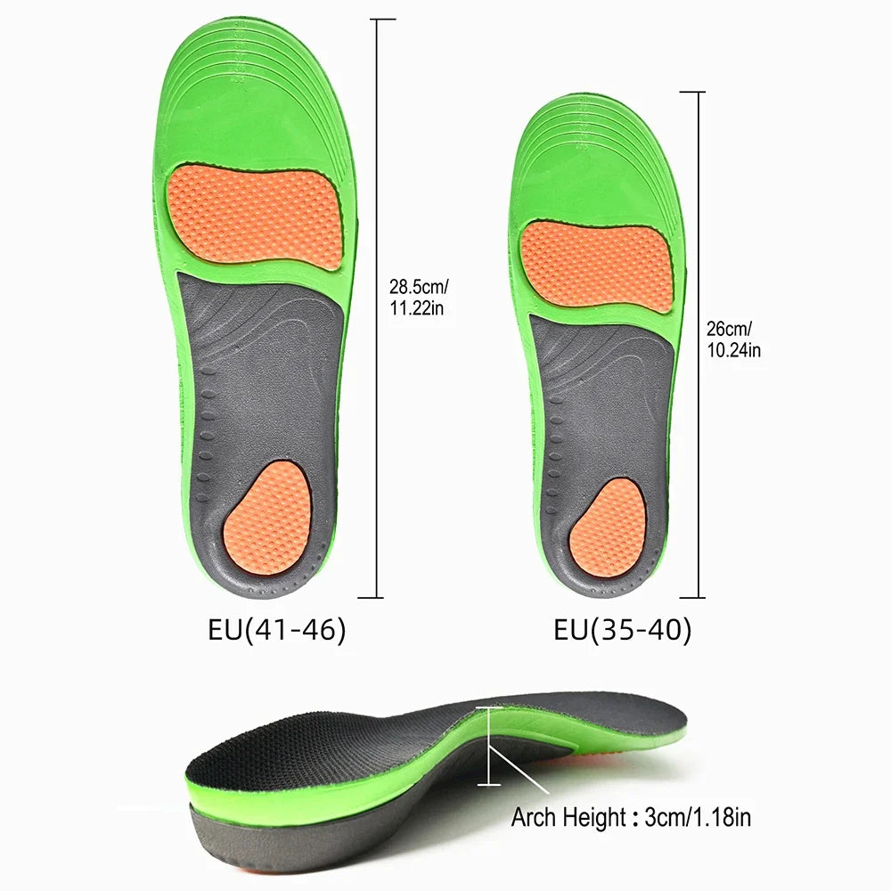 Orthopedic Arch Support Insoles Thick Shock Absorption Plantar Fascia Insole - Tophatter Daily Deals