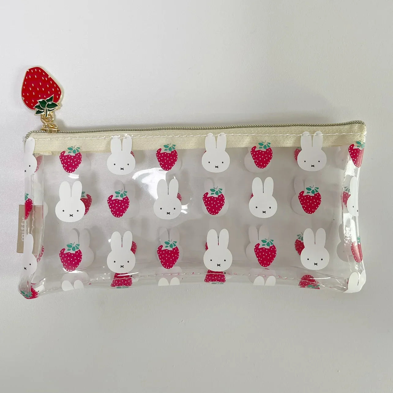 Miffy Strawberry Transparent PVC Zipped Case Long Transparent Animals - Tophatter Daily Deals