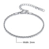 Stainless Steel Rope Chain Bracelet Twisted Singapore 979S-16-2 - Tophatter Daily Deals