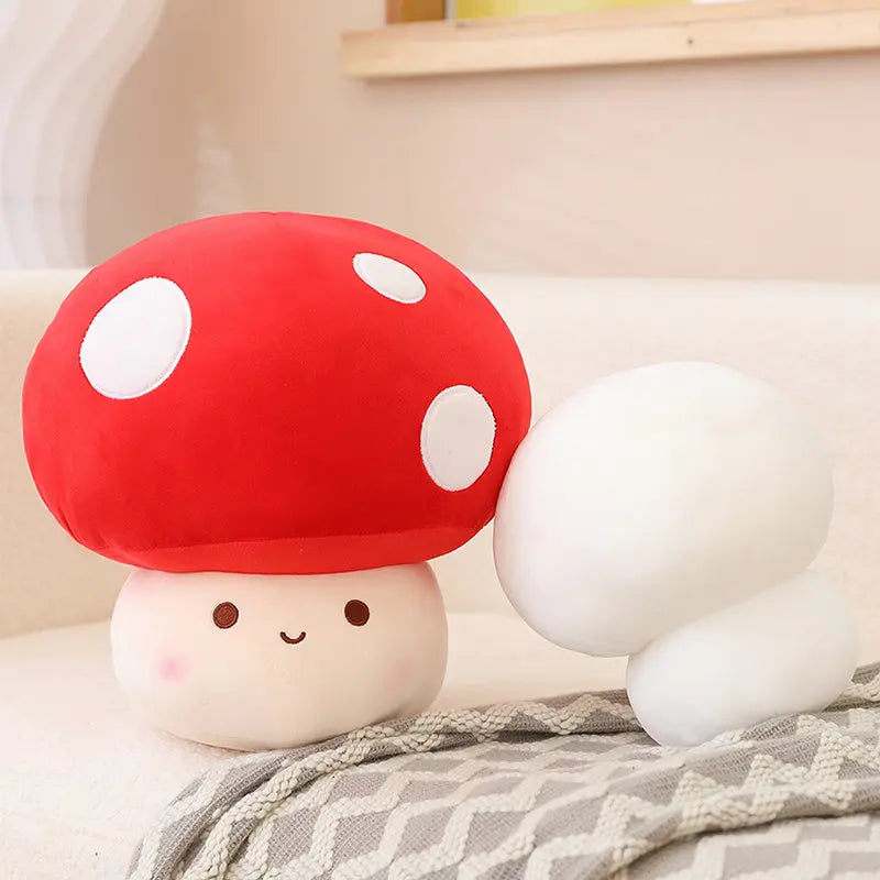 Mushroom Plush Toy Shiitake Mushroom Super Mario Level Up Food - Tophatter Daily Deals