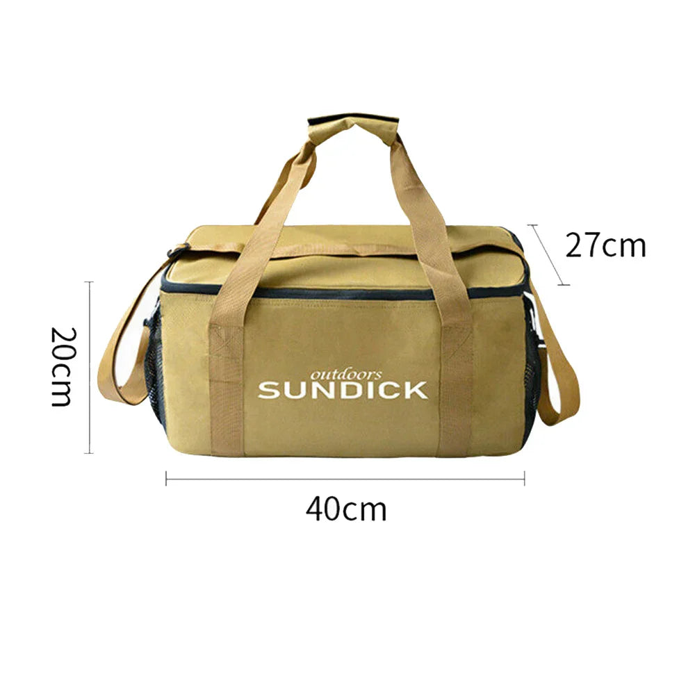 Outdoor Waterproof Picnic Bag Storage Organizer Khaki Duffel Bags - Tophatter Daily Deals