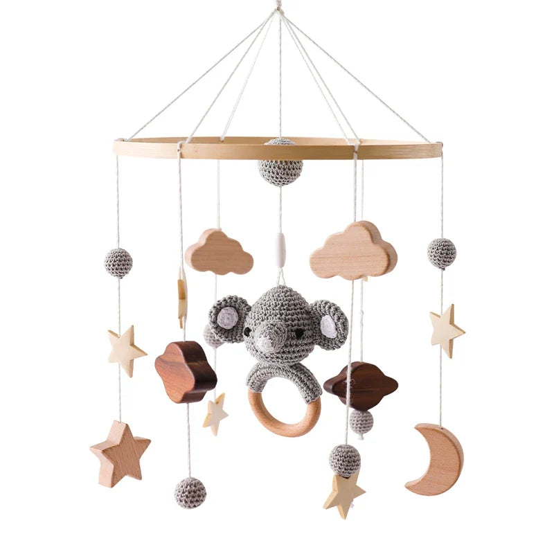 Baby Crib Mobile Wooden Nursery Newborn Sensory Toys PDZ1527 1 - Tophatter Daily Deals
