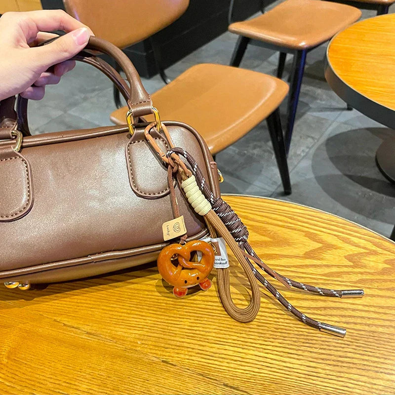 Woven Rope Bowknot Keychain With Cute Pastry Charms - Tophatter Daily Deals