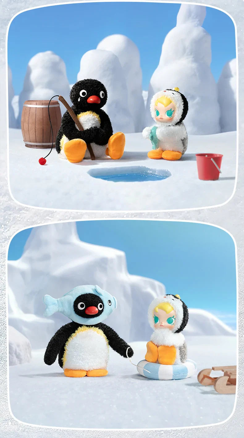 Genuine Pop Mart Baby Molly × Pingu Happy Fishing Series Vinyl Pendant Blind Box Animals - Tophatter Daily Deals