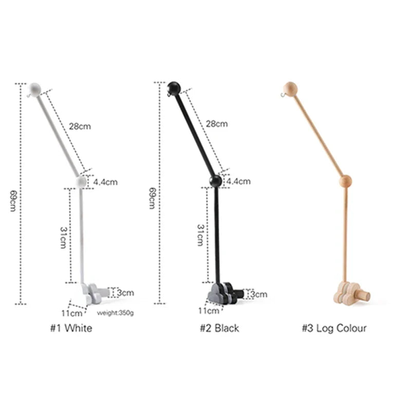 Wooden Crib Mobile Bracket Newborn Sensory Toys Soothing - Tophatter Daily Deals