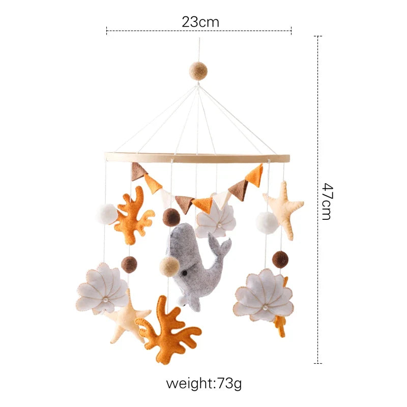 Wooden Rabbit Crib Mobile Newborn Sensory Toys Soft bed bell 22 - Tophatter Daily Deals