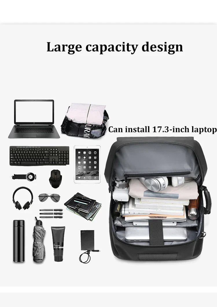 50L Travel Backpack Anti-Theft Design Black Backpacks - Tophatter Daily Deals