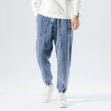 Stretchy Relaxed Men's Denim Joggers - Baggy Tapered, Denim - Tophatter Daily Deals