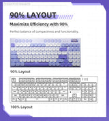 Wireless Low Profile Mechanical Keyboard 98 Keys PBT - Tophatter Daily Deals