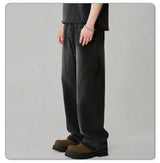 Oversized Men's Wide Leg Jeans - Baggy Straight Cotton Blend - Tophatter Daily Deals