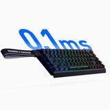 Hall Effect 68 Key Magnetic Gaming Keyboard Topographic RGB - Tophatter Daily Deals