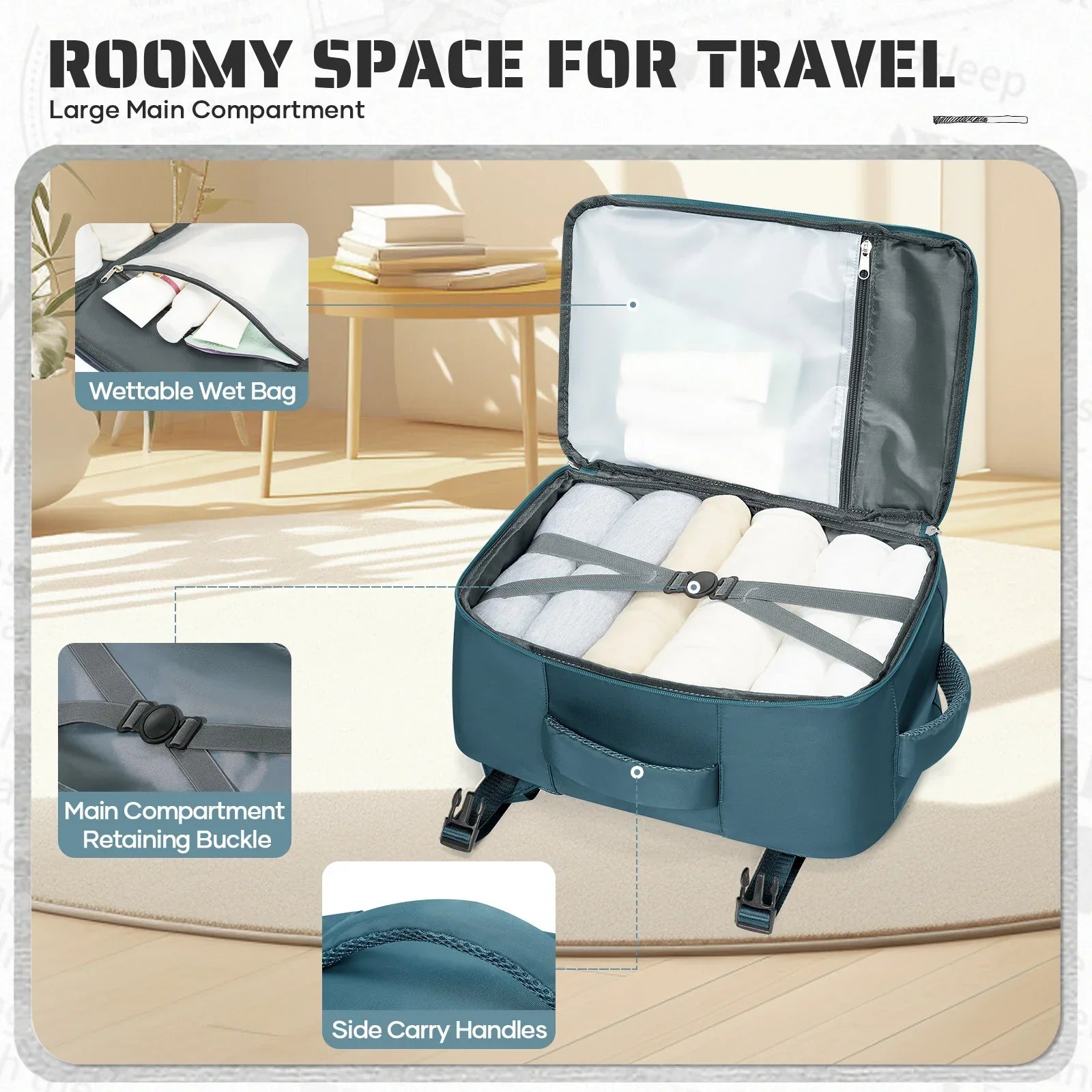 Cabin Carry-On Bag Travel Backpack Luggage & Bags > Backpacks - Tophatter Daily Deals