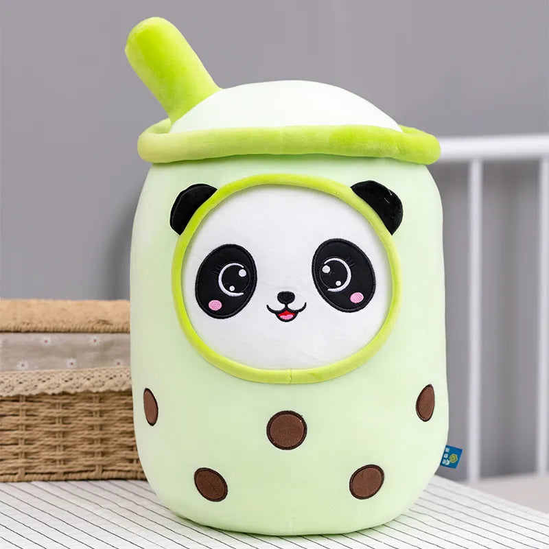 Cute Bubble Tea Plush Toy Stuffed Milk Tea Soft Boba Fruit Tea Cup Plushie Green Food - Tophatter Daily Deals