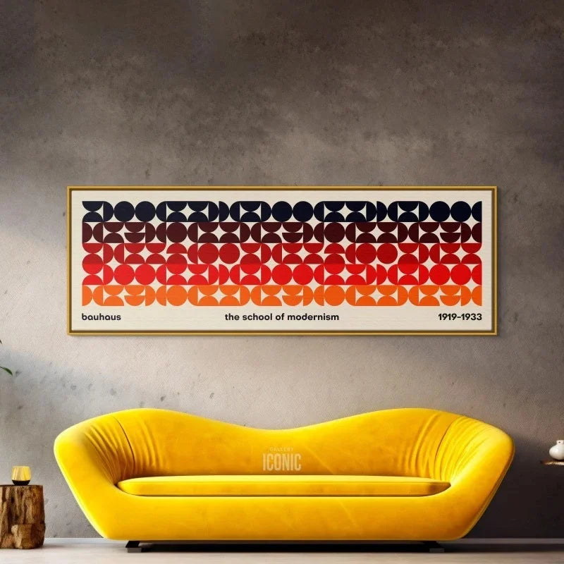 Mid Century Modern Panoramic Canvas Print Bauhaus Unframed - Tophatter Daily Deals