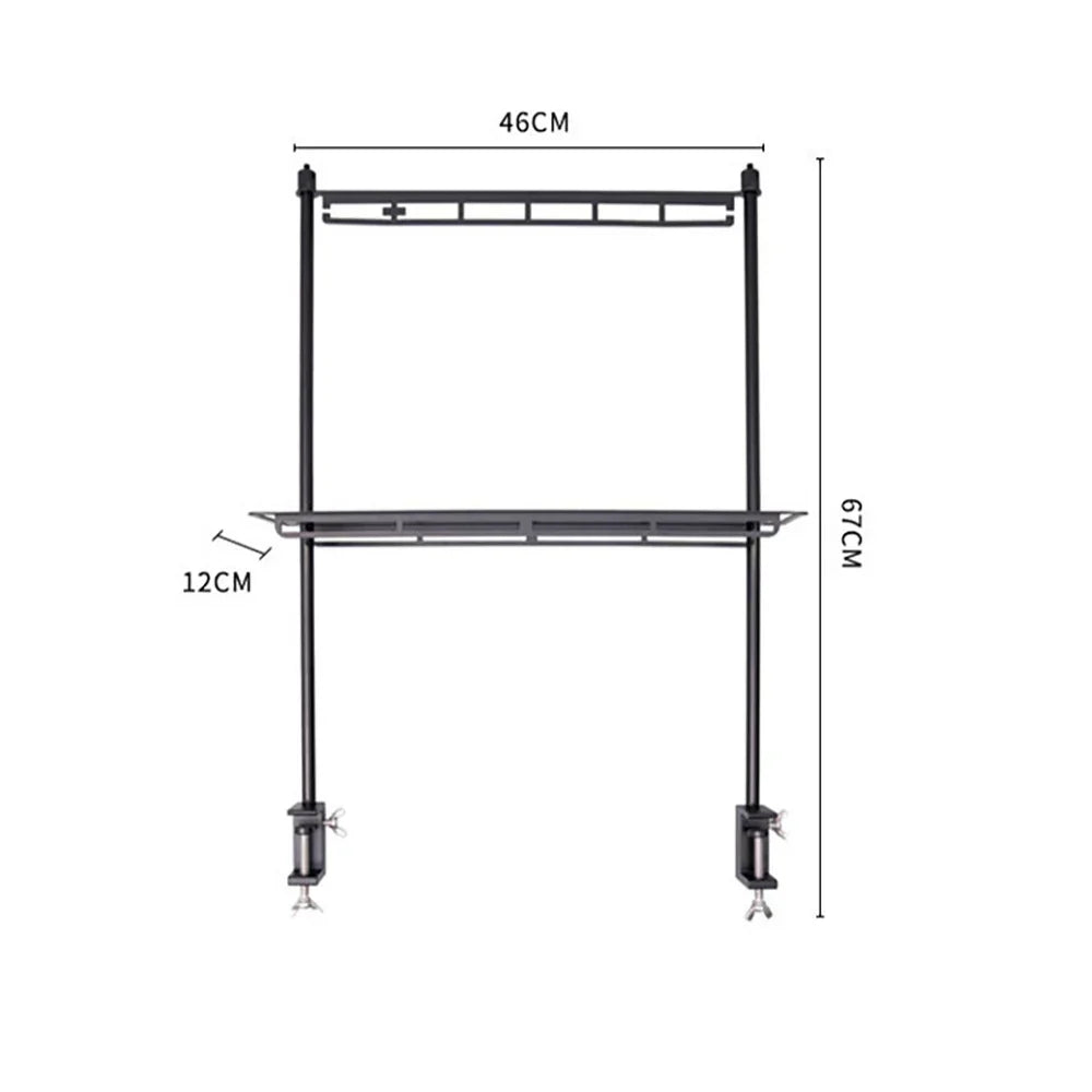 Camping Storage Detachable Organizer Rack Black Camp Furniture - Tophatter Daily Deals