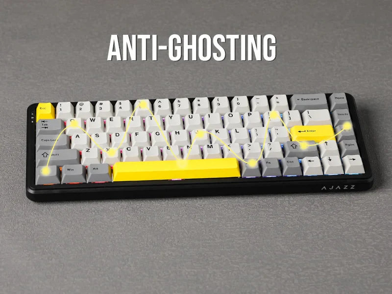 Mechanical Keyboard 68Key Wireless Bluetooth RGB Hall Effect - Tophatter Daily Deals
