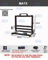 Open Frame ATX PC Case Rack Modular Water Air Cooling MATX black - Tophatter Daily Deals