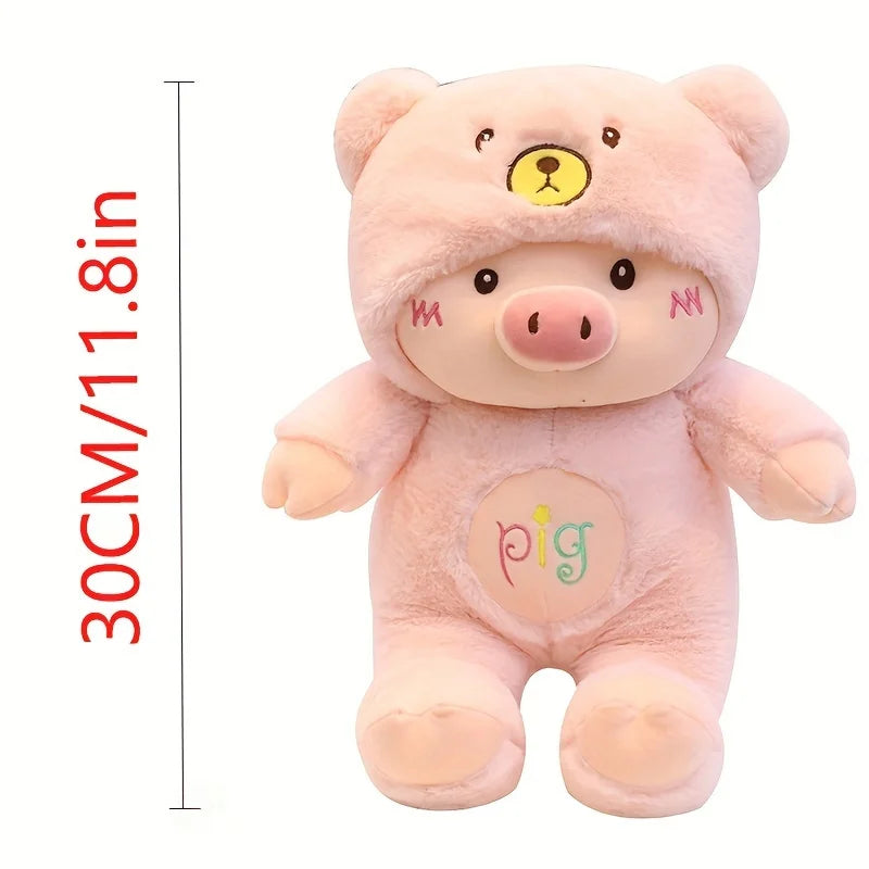 Pig Bear Hat Plush Toy Animals - Tophatter Daily Deals