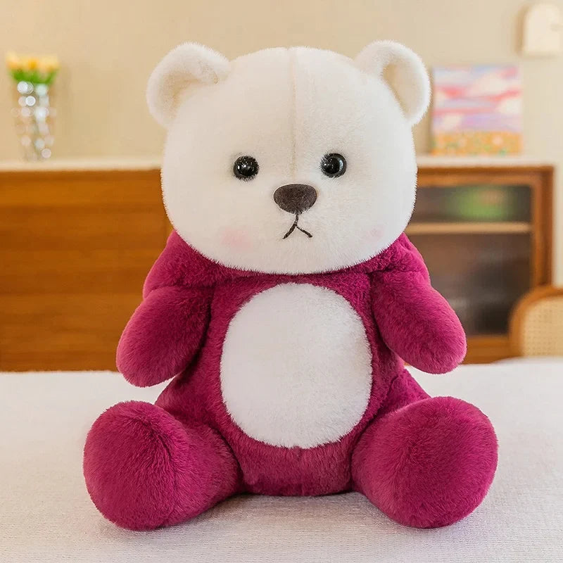 Cute Rose Red Bear Plush Toy Animals - Tophatter Daily Deals