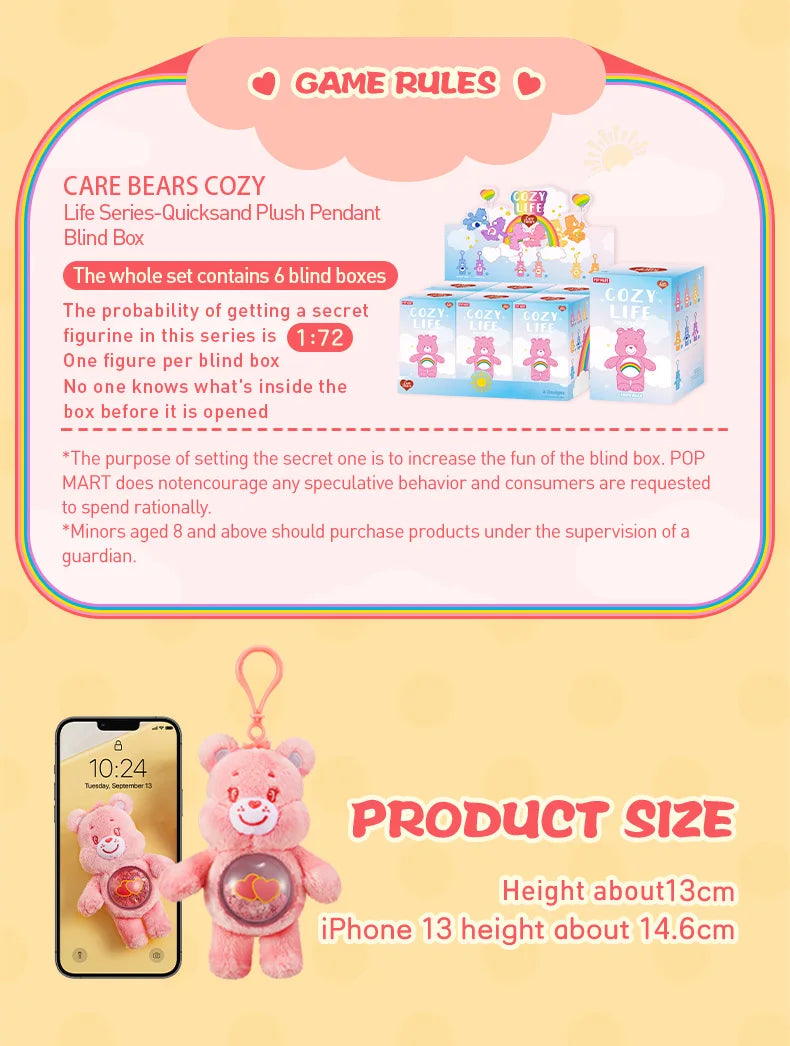 Genuine Pop Mart Care Bears Cozy Life Series Blind Box Pendant Animals - Tophatter Daily Deals