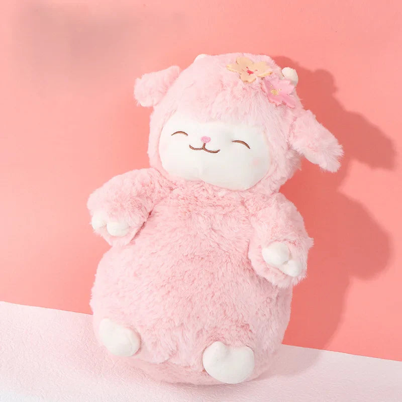 Lucky Boy Sunday Sleeping Sheep Lamb Plush Animals - Tophatter Daily Deals