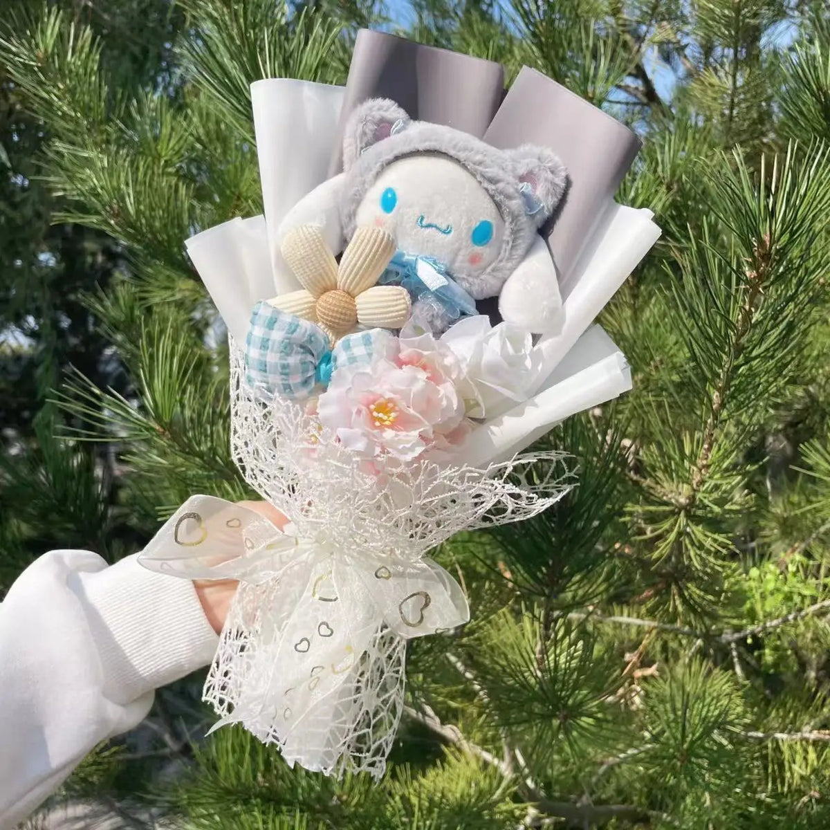 Sanrio Cinnamoroll Plush Toy Flower Bouquet White Flowers - Tophatter Daily Deals