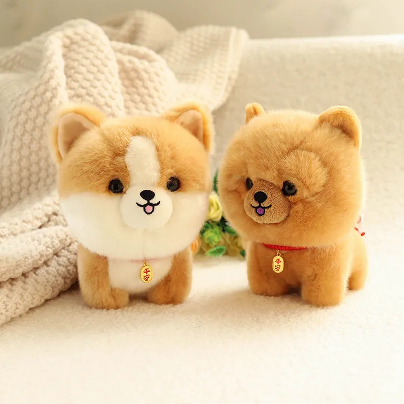 Corgi Dog Plush Toy Stuffed Animal Shiba inu ChowChow Yorkshire Bichon Husky Plush Animals - Tophatter Daily Deals