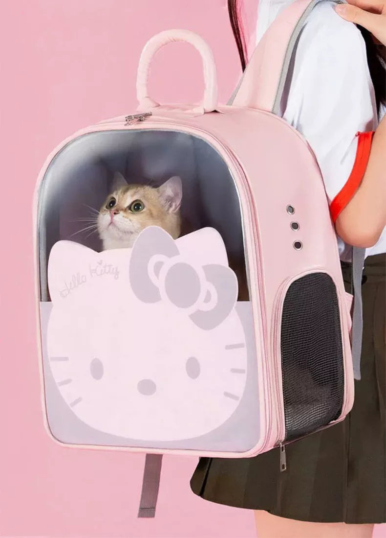 Hello Kitty Window Breathable Travel Bag Pet Small Dog Cat Carrier Backpack Animals - Tophatter Daily Deals