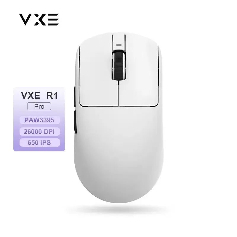 Gaming Mouse Wireless Lightweight Ambidextrous 26000 DPI R1 Pro (White) - Tophatter Daily Deals