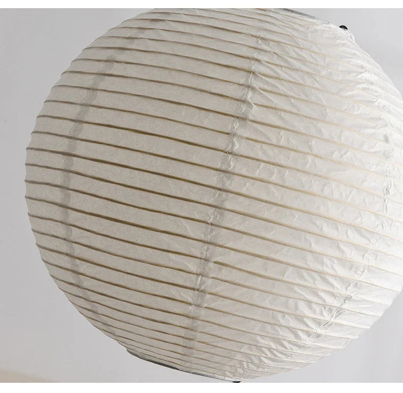 Japandi Pendant Lamp Wabi Sabi Rice Paper Round LED Dimmable - Tophatter Daily Deals