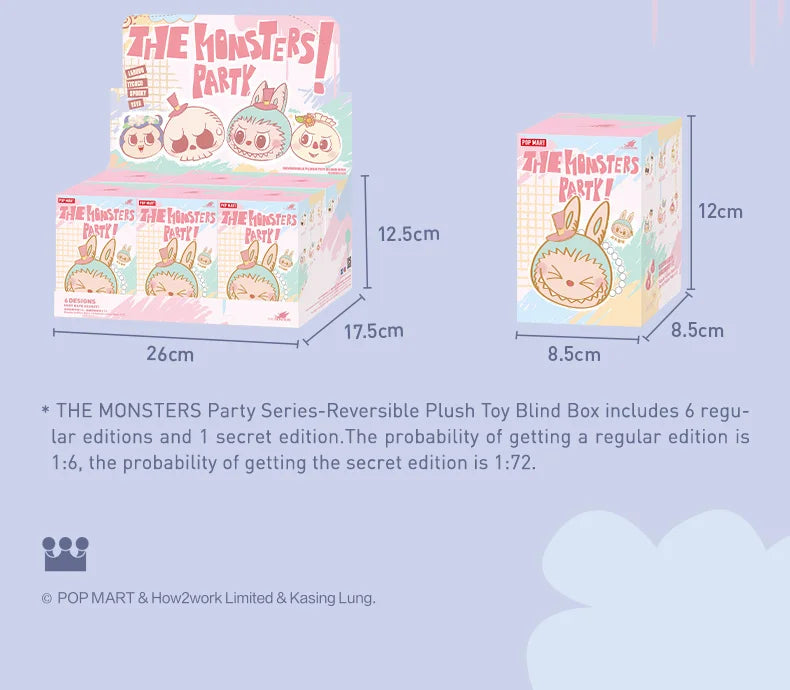 Genuine Pop Mart The Monsters Labubu Party Series - Reversible Plush Mystery Box Mythical - Tophatter Daily Deals