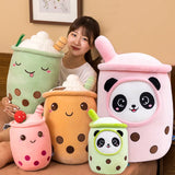 Cute Bubble Tea Plush Toy Stuffed Milk Tea Soft Boba Fruit Tea Cup Plushie Food - Tophatter Daily Deals