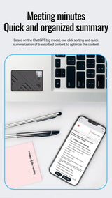 AI Voice Recorder With Real Time Transcription And Summary - Tophatter Daily Deals