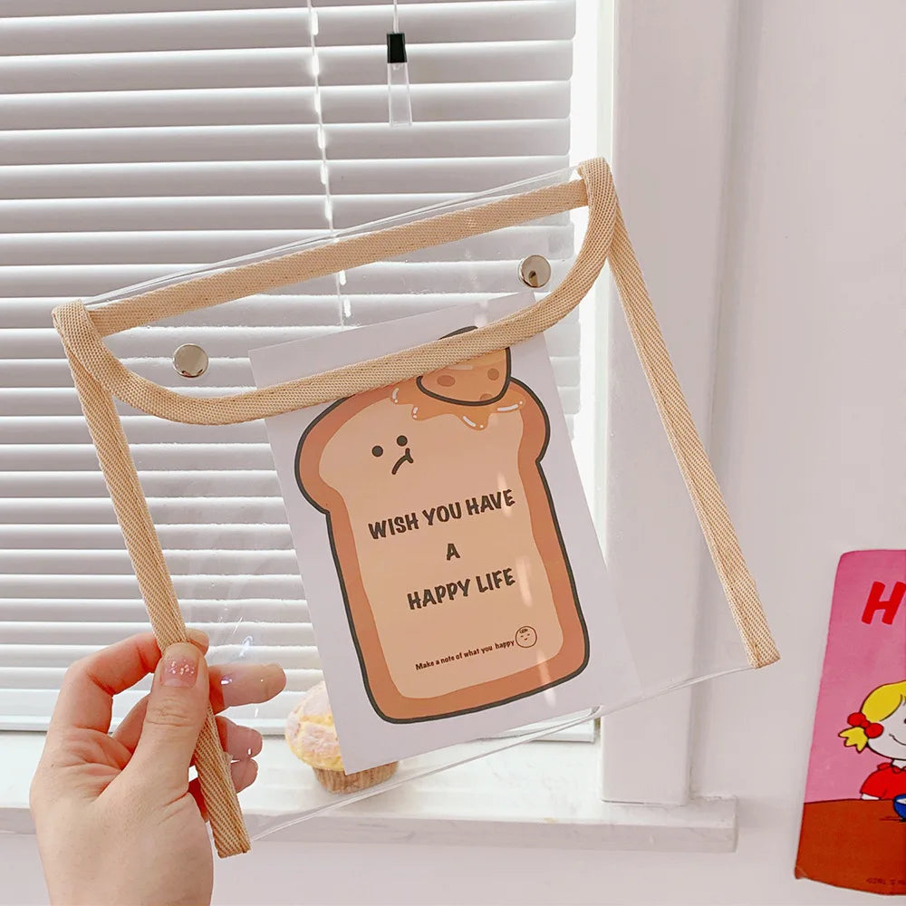 Transparent Document Wallet Bears Kawaii Travel Bag Cosmetics Makeup - Tophatter Daily Deals