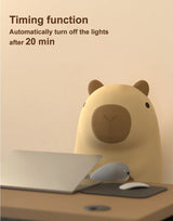 Capybara Silicone Night Light USB Rechargeable Timing Dimming Animals - Tophatter Daily Deals