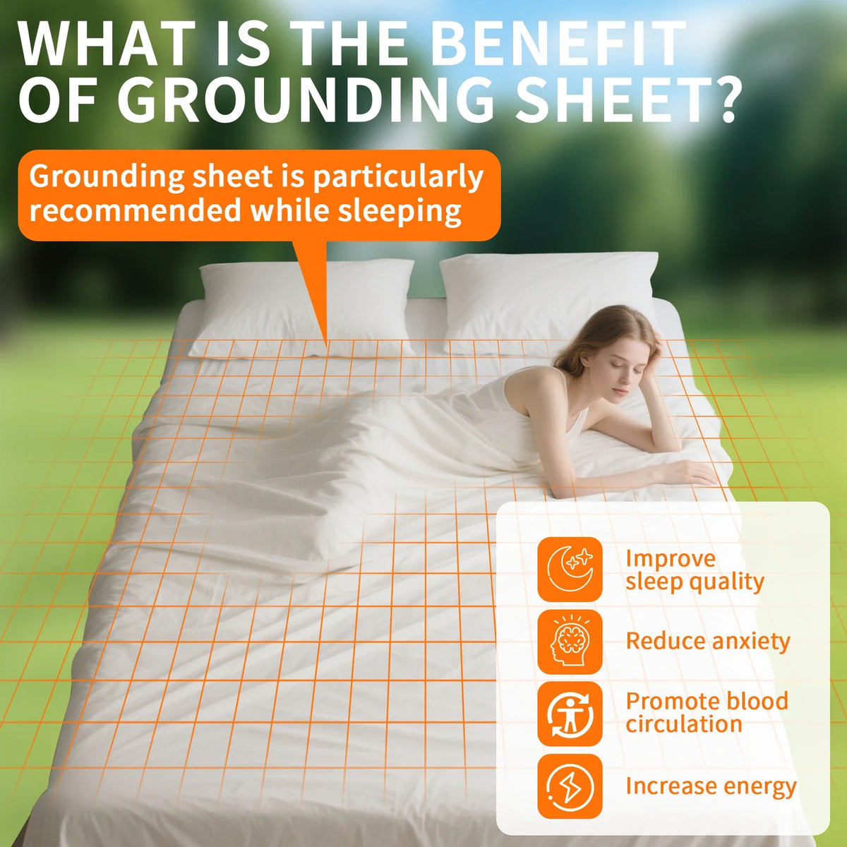 Earthing Grounding Bed Sheet 95 Cotton 5 Silver Fiber - Tophatter Daily Deals